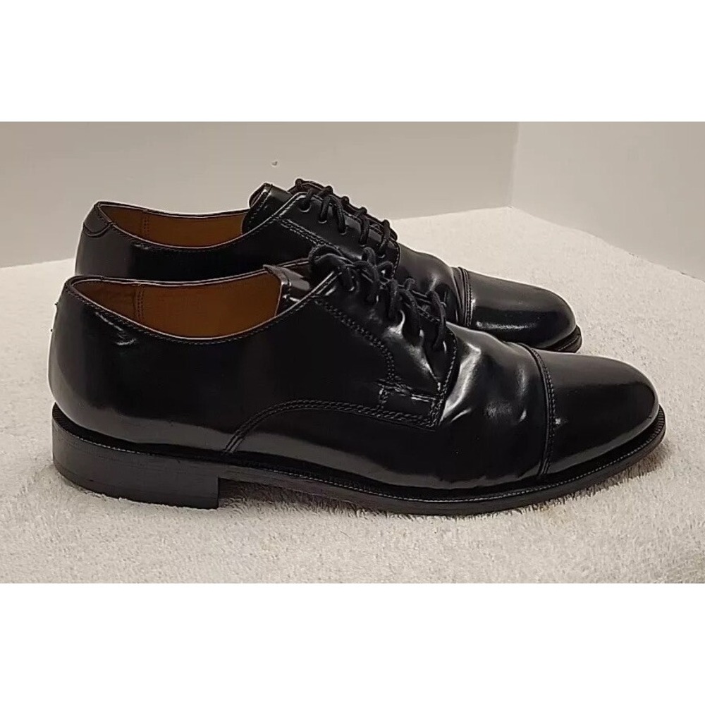 Cole Haan Caldwell Derby Black Leather Cap Toe Mens Shoes Size 8M C07606 Lace Up